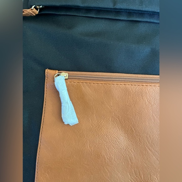 NWT DSW black canvas backpack with faux saddle brown accents - Picture 10 of 10